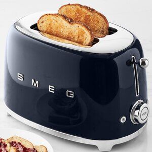 SMEG Navy Blue 2-Slice Toaster – Retro Italian Design